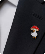 Mushroom Goose Enamel Pin Badge