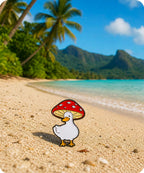Mushroom Goose Enamel Pin Badge