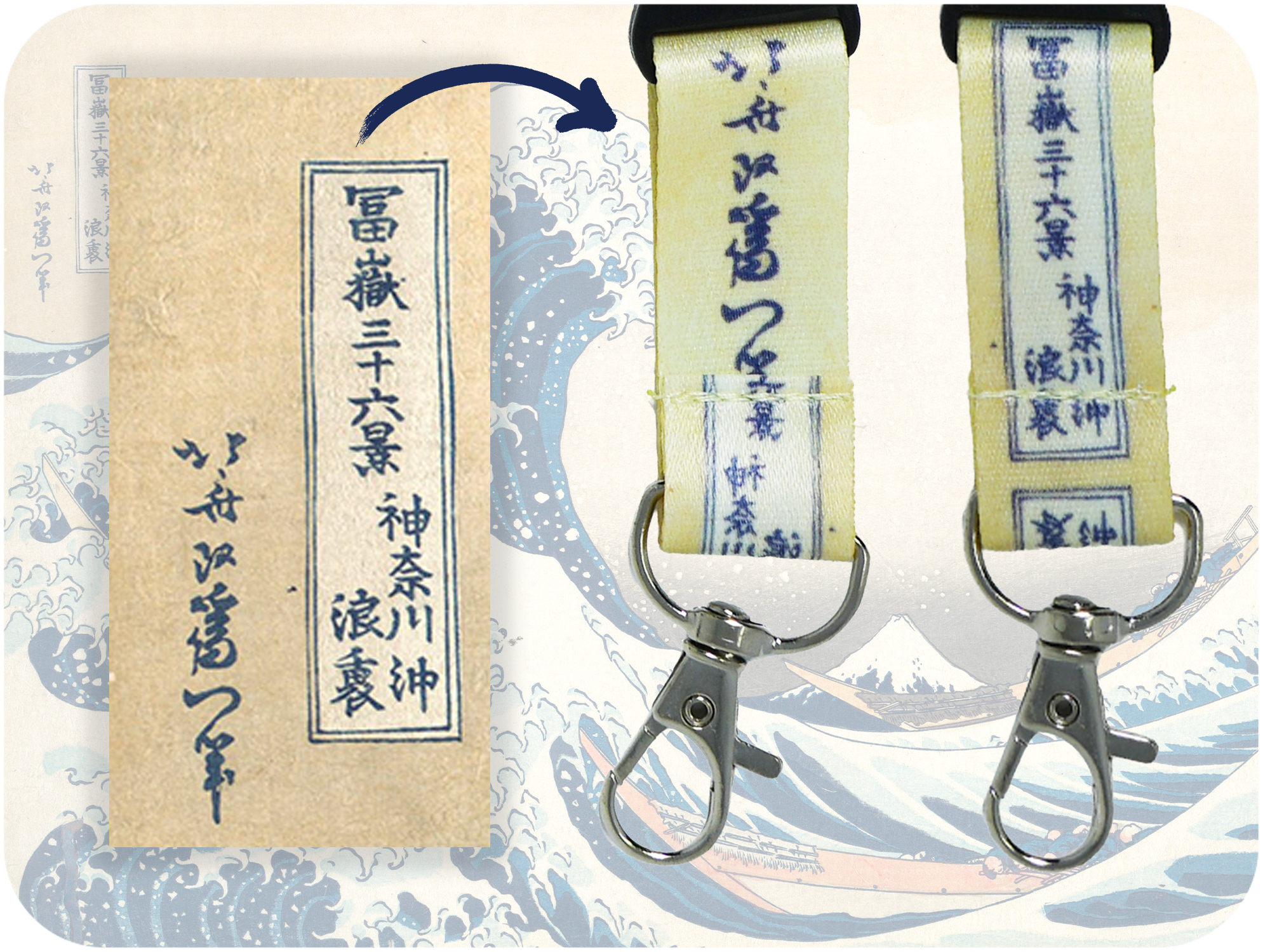 The Great Wave off Kanagawa Lanyard