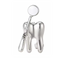 Silver Tooth & Mirror Dentist 3D Pin Badge