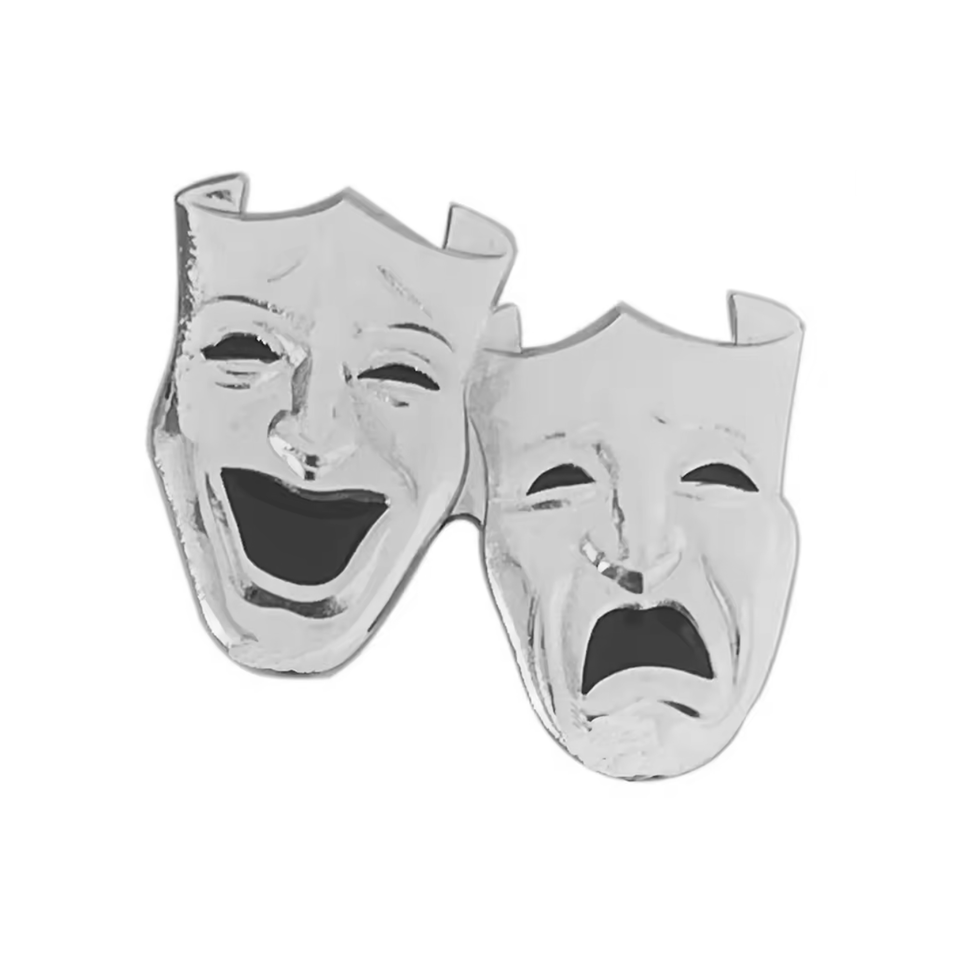 Insignia de plata de drama de comedia y tragedia Imagen principal del producto