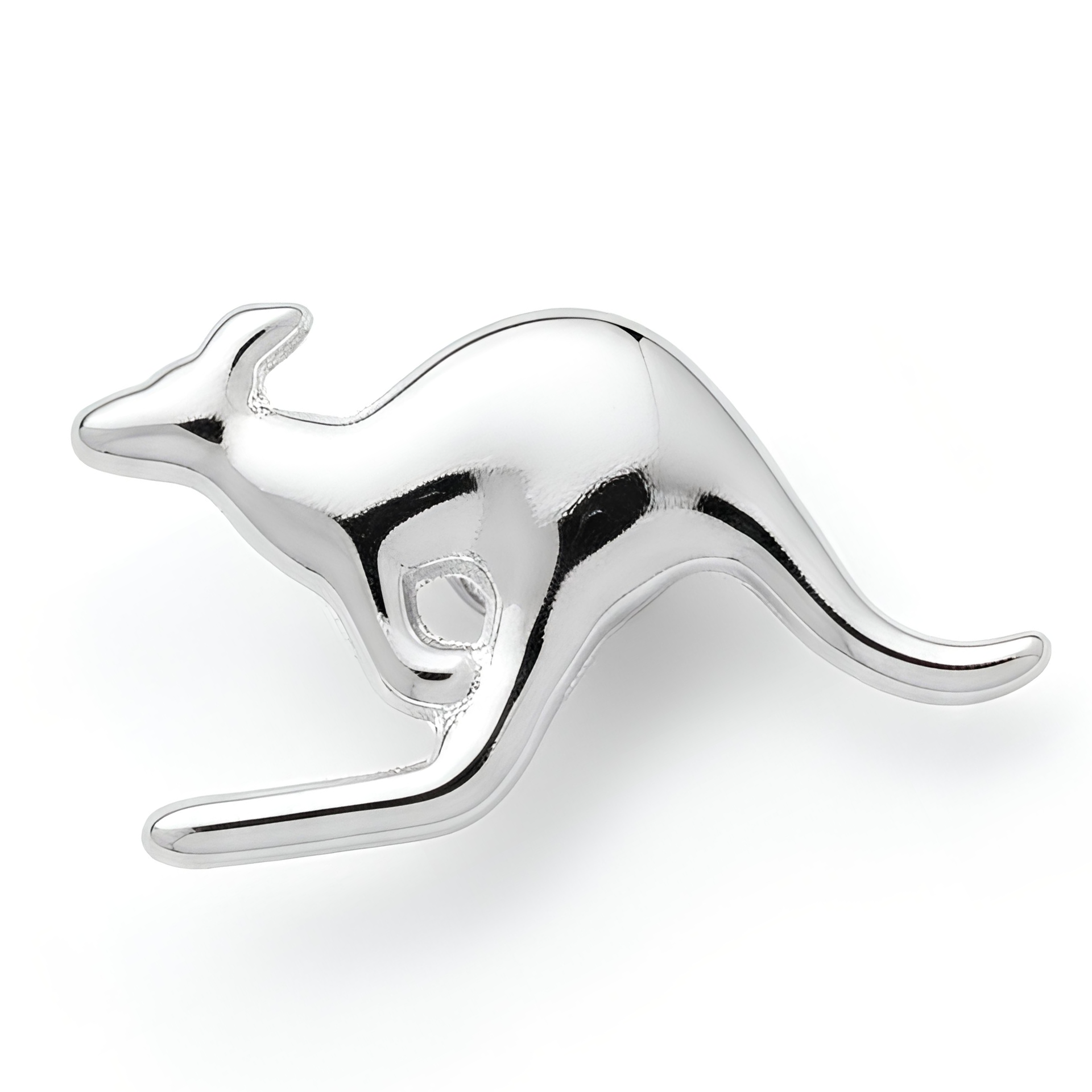 Insignia de solapa plateada de canguro Imagen principal del producto