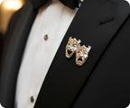 Comedy and Tragedy Drama Silver Pin Badge