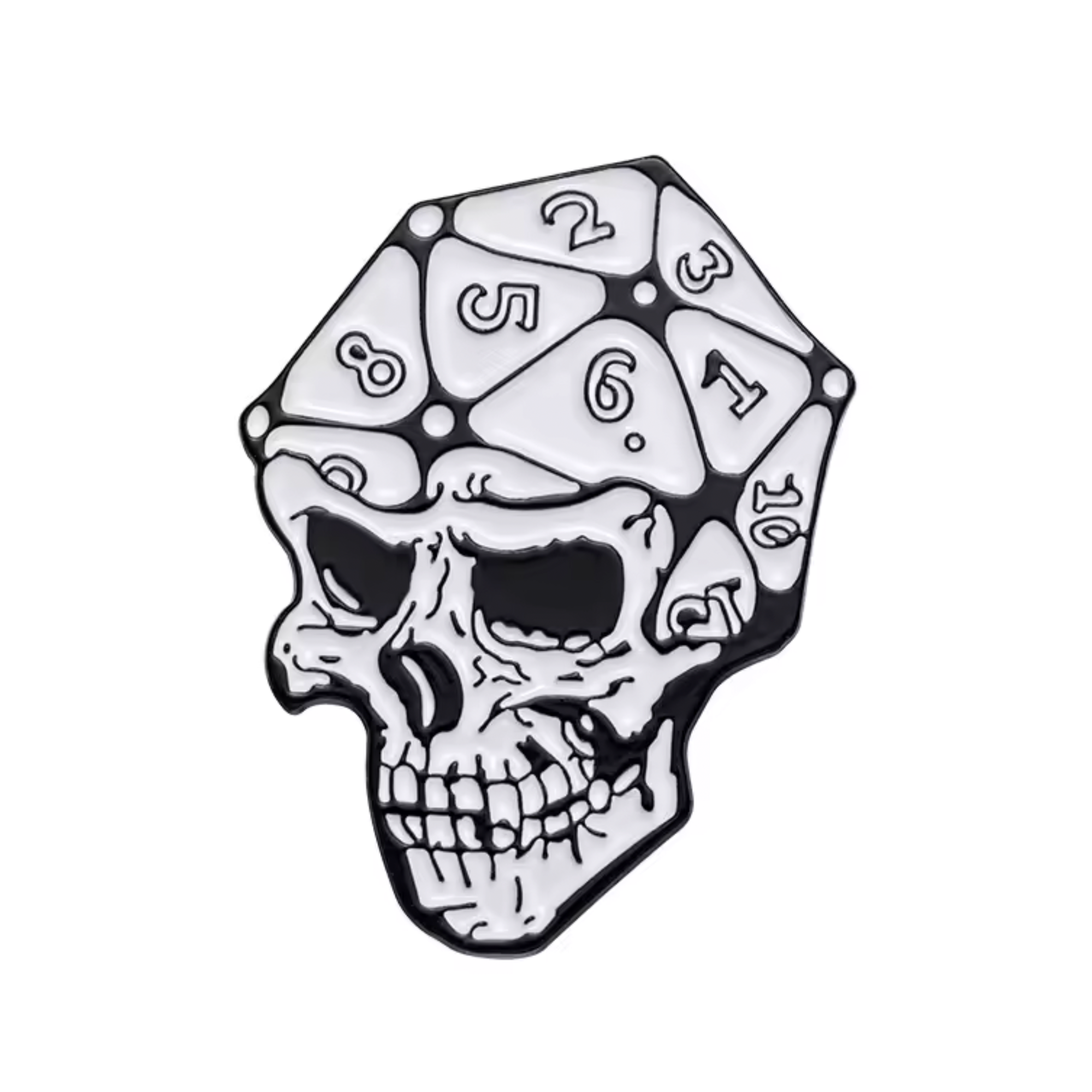 Insignia de Pin de Juego de Dados de Calavera Imagen principal del producto