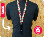 Skulls & Roses Pattern Lanyard