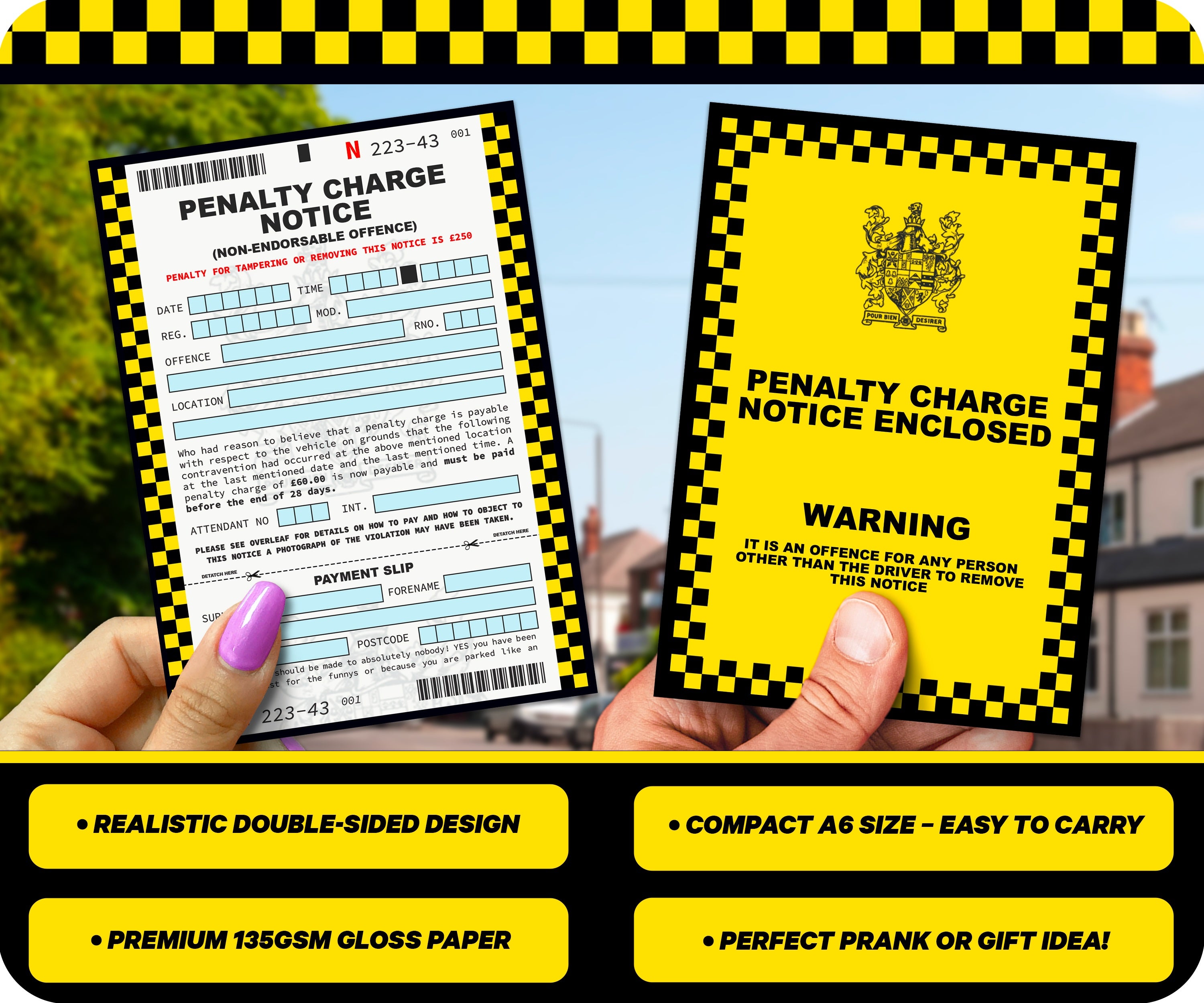 20 X Official Looking Novelty Joke Prank Funny Parking Tickets