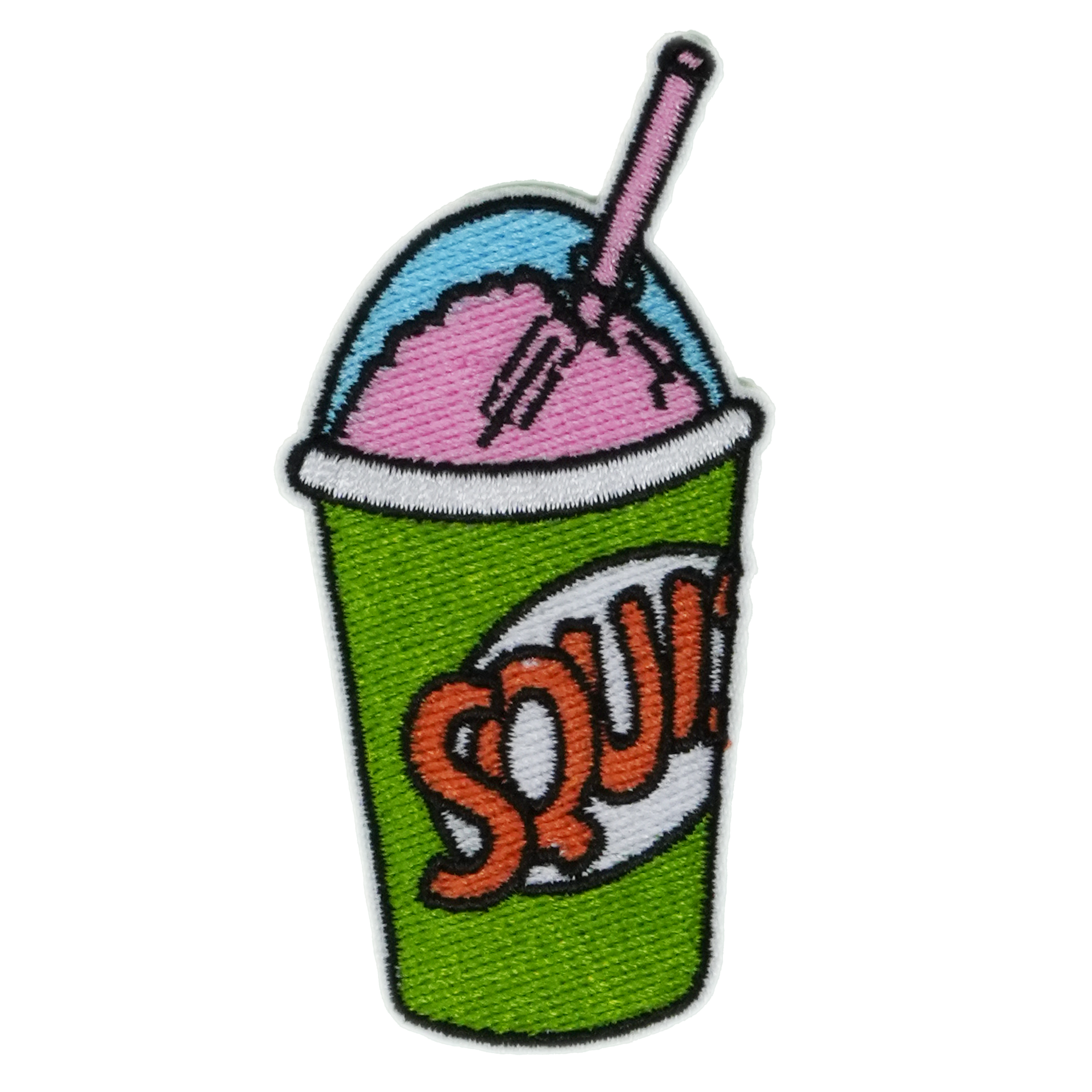 Ice Slush Drink Patch Iron On (9x 4cm) Main image