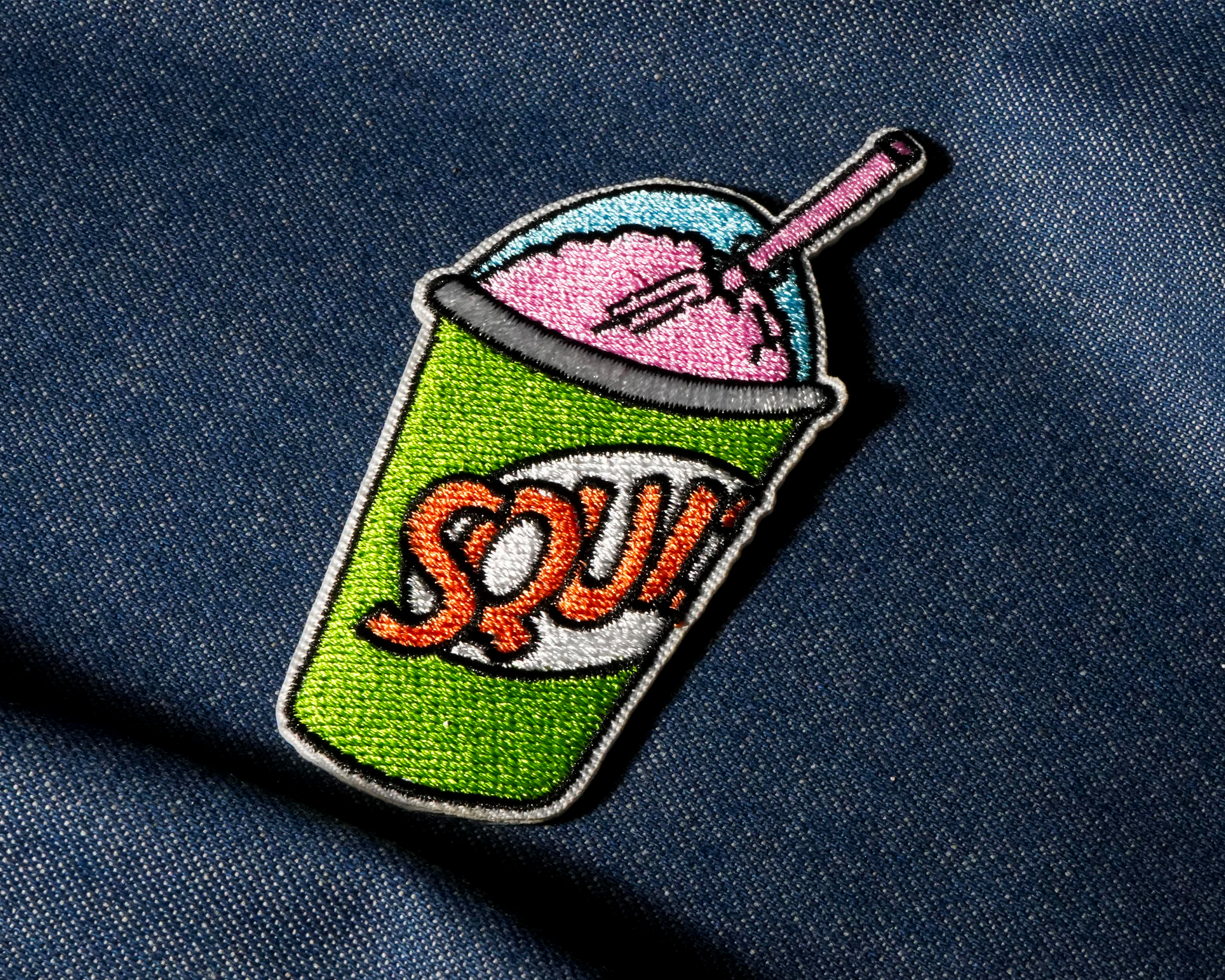 Ice Slush Drink Patch Iron On (9x 4cm) Secondary image