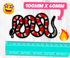 Coral Snake Iron On Patch (10 x 4cm)