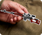 Dragunov SVD Sniper Rifle (СВД) Military Army Iron On Patch (15 x 3cm)
