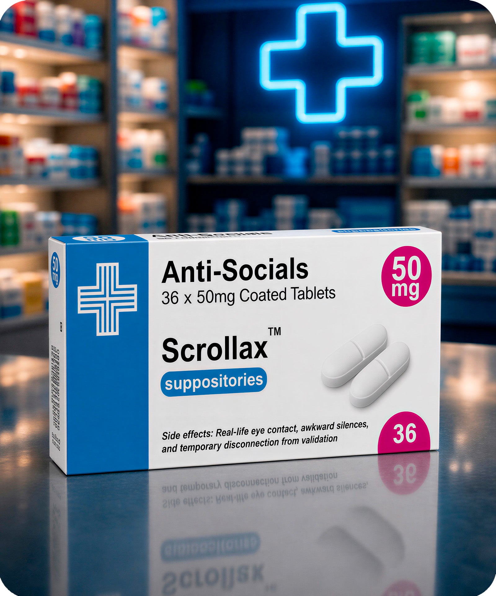 Anti-Socials Media Prescription Milk Chocolate, 36g | Vegetarian Secondary image