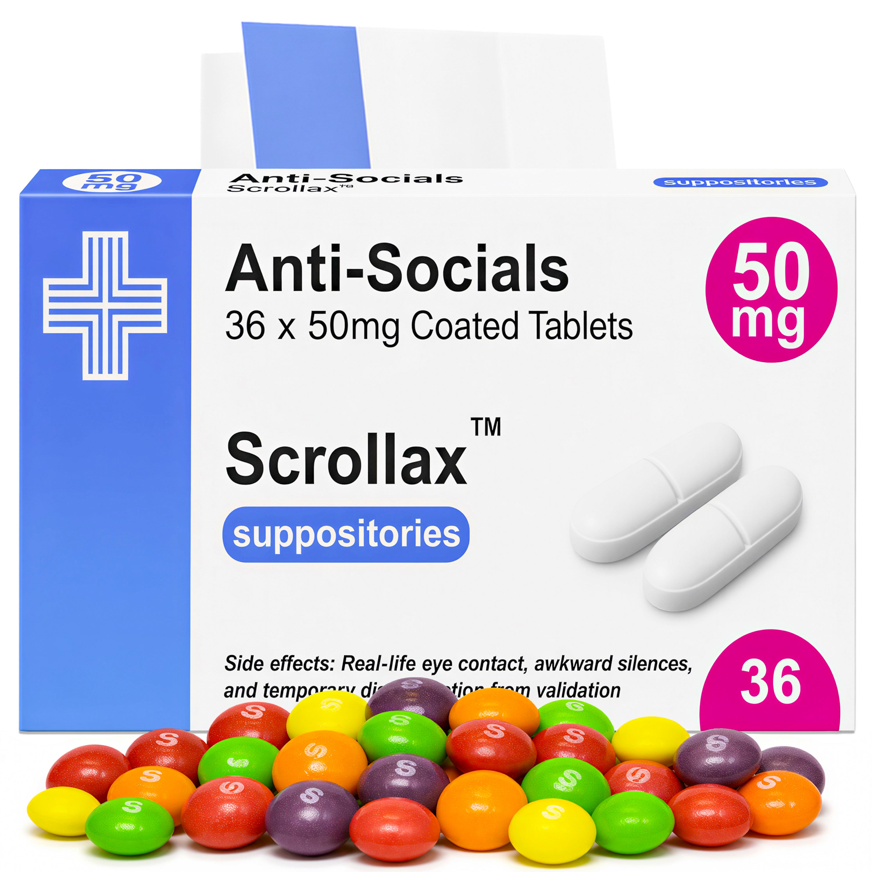 Anti-Socials Prescription Joke Sweets, 36g | Vegan & Vegetarian Main image