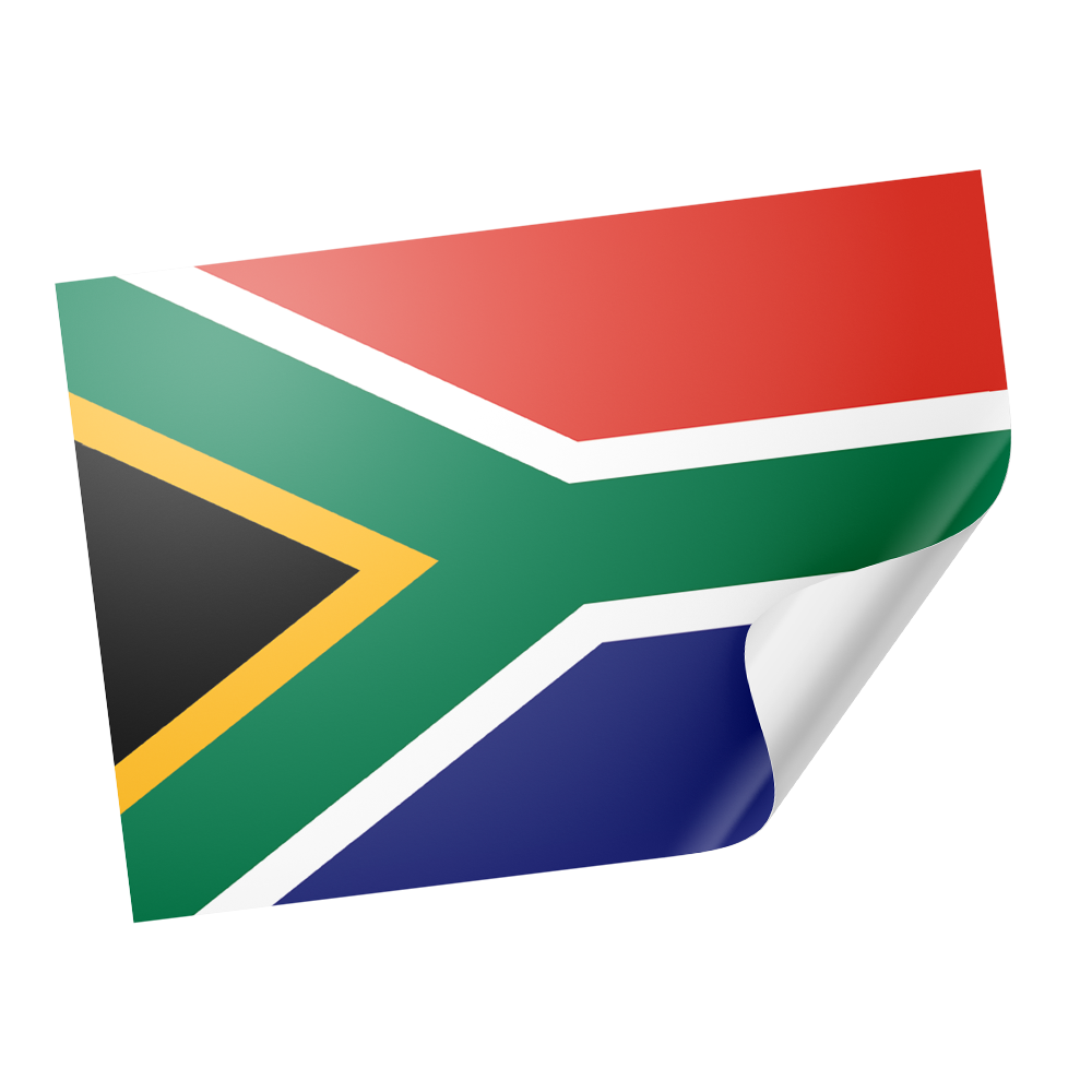 20 X South Africa Flag Stickers