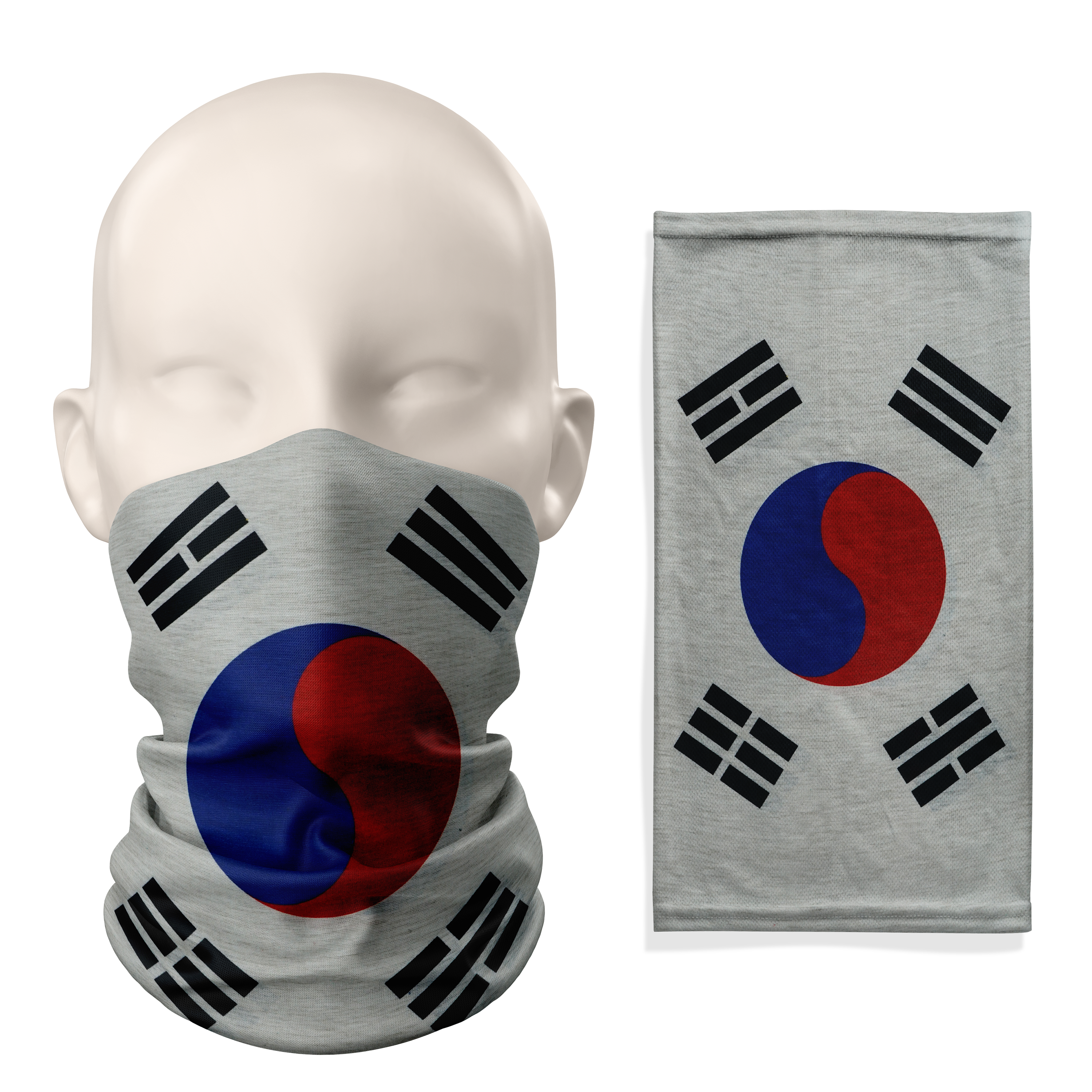 Snood con la bandera de Corea del Sur – Máscara transpirable, braga para el cuello, cubrecara