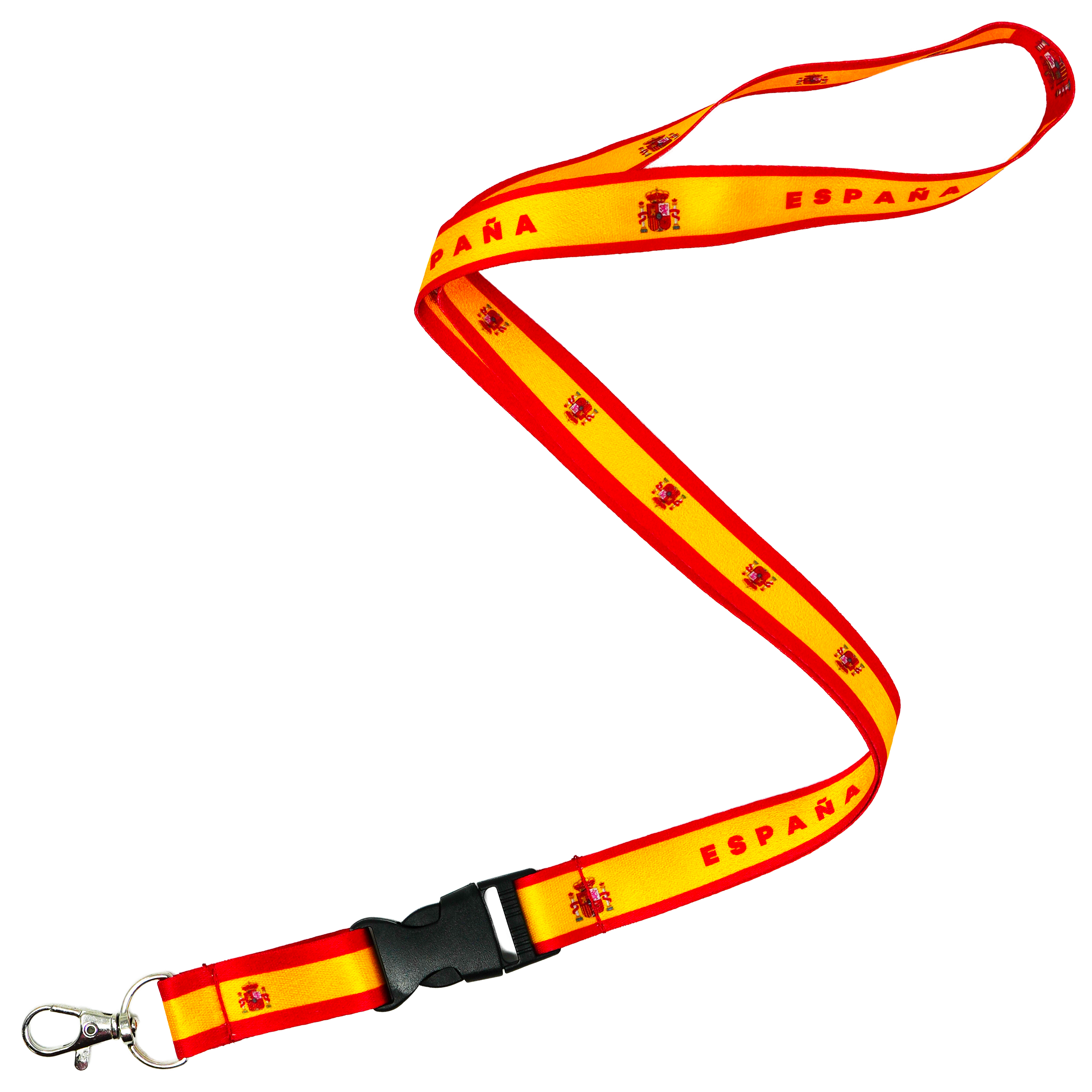 Spain Lanyard – Red and Yellow “España” Neck Strap with Spanish Flag Main image