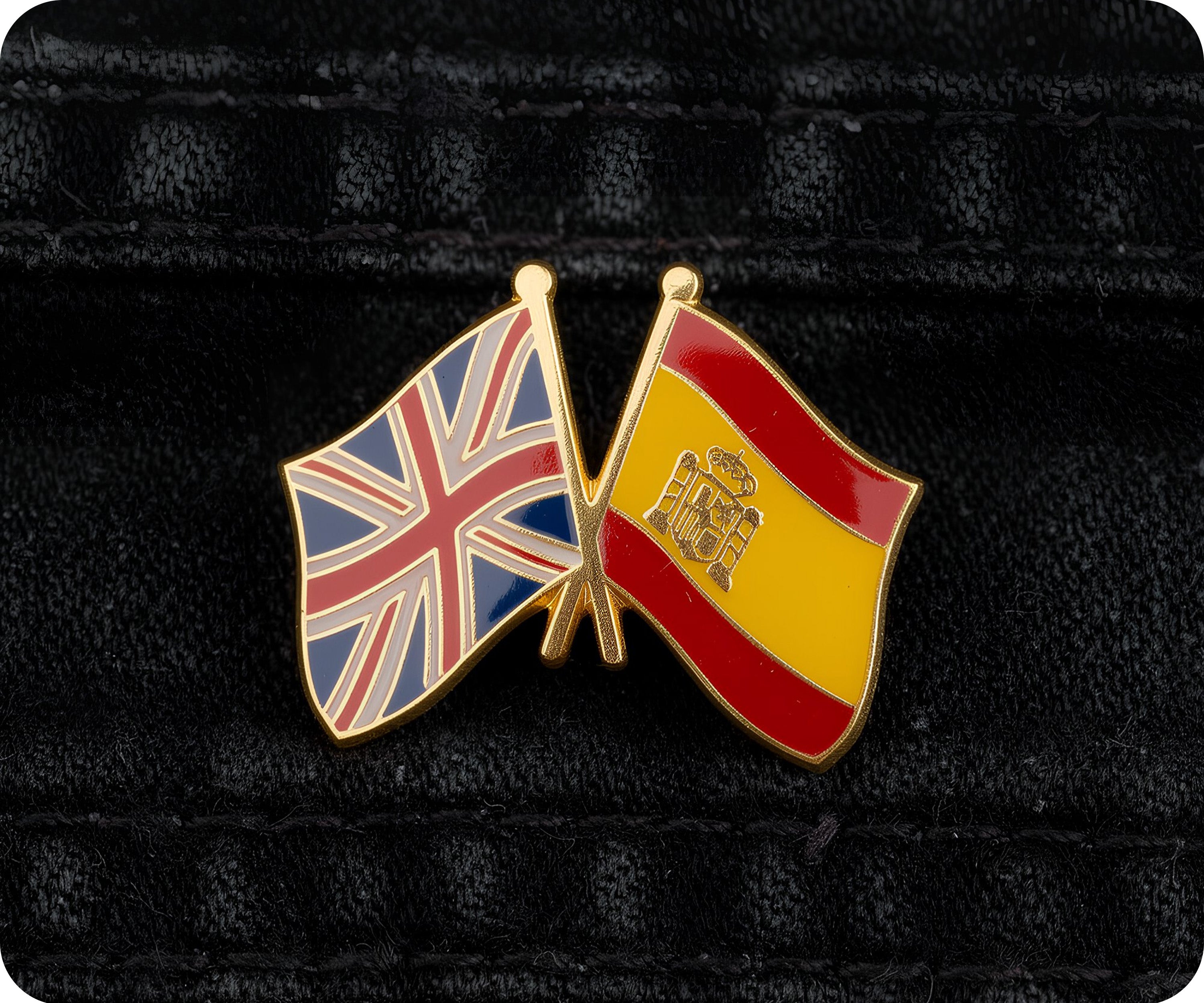 United Kingdom UK & Spain Friendship Pin Badge