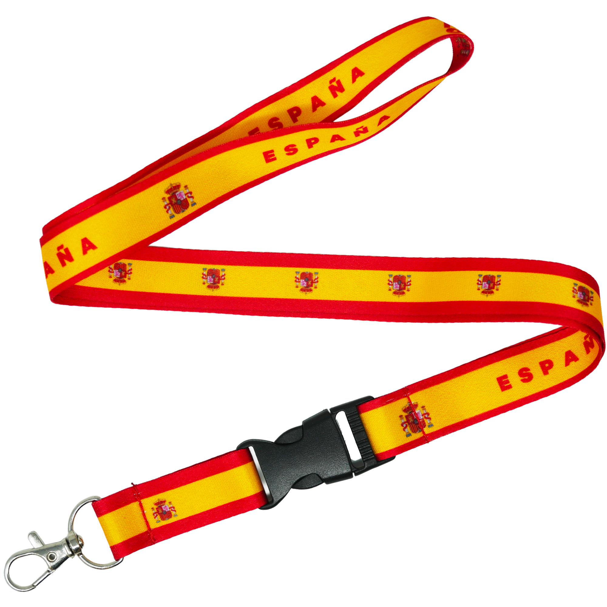 Spain Lanyard – Red and Yellow “España” Neck Strap with Spanish Flag Main image