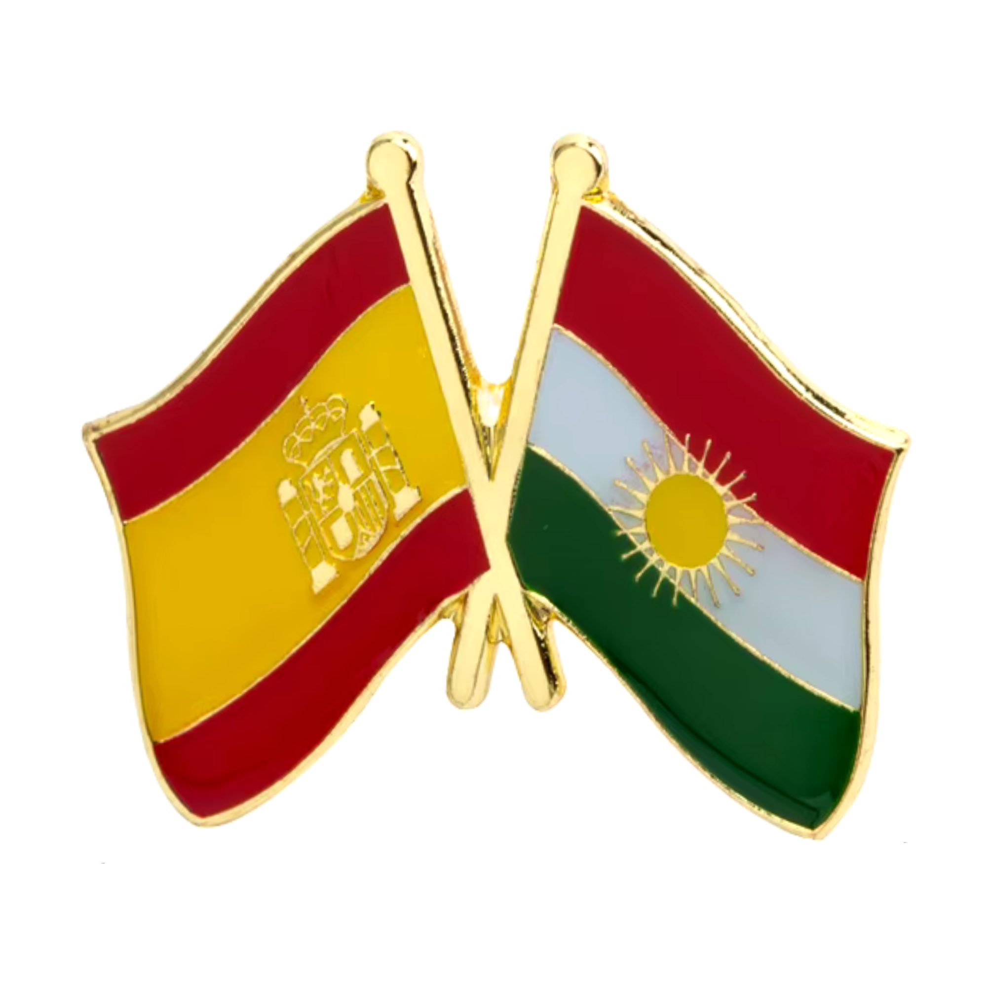 Insignia de pin de amistad de España y Kurdistán Imagen principal del producto