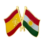 Spain & Kurdistan Friendship Pin Badge