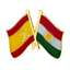 Spain & Kurdistan Friendship Pin Badge
