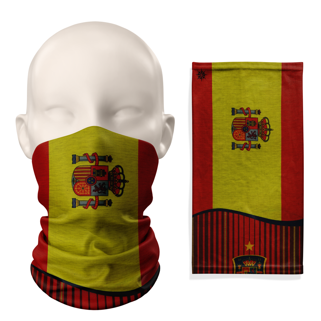 Snood de la bandera de España – Mascarilla transpirable, braga de cuello, cubrecara