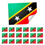 20 X Saint Kitts and Nevis Flag Stickers