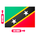 20 X Saint Kitts and Nevis Flag Stickers