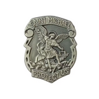 St Micheal Protector Shield  Pin Badge