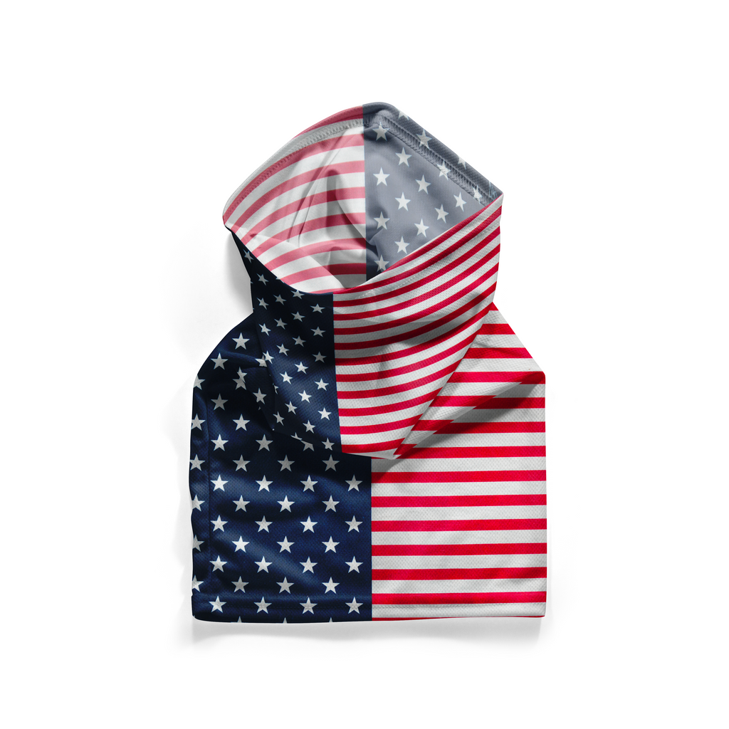 Bandana con bandera de estrellas y barras de EE. UU. – Mascarilla transpirable, cubrecuello, cubrebocas
