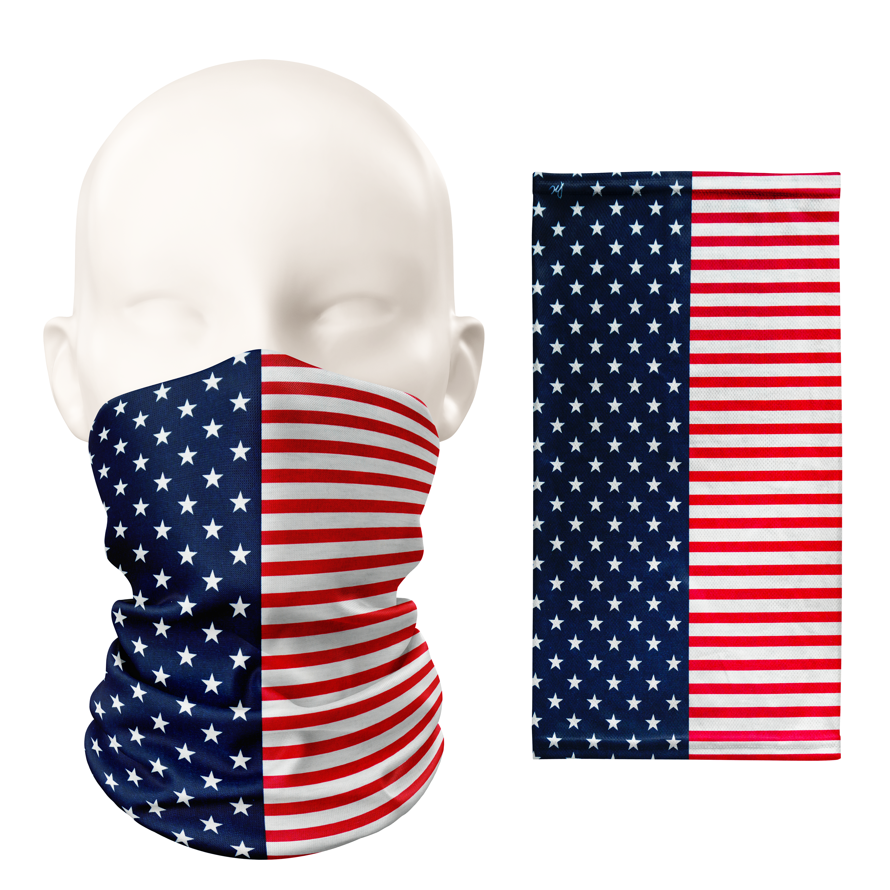 Bandana con bandera de estrellas y barras de EE. UU. – Mascarilla transpirable, cubrecuello, cubrebocas