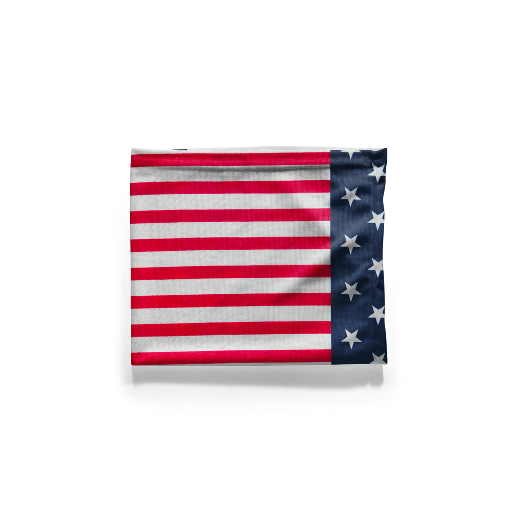 Bandana con bandera de estrellas y barras de EE. UU. – Mascarilla transpirable, cubrecuello, cubrebocas
