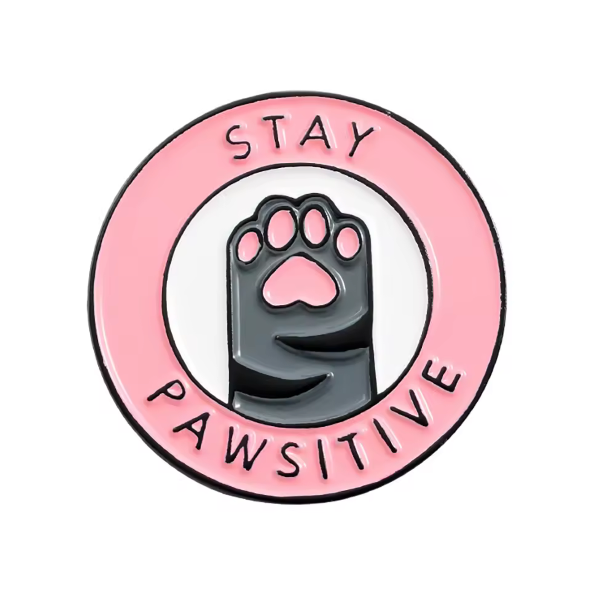 Insignia de "Stay Pawsitive" Imagen principal del producto