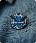 The Best Babysitting Steve Enamel Pin Badge