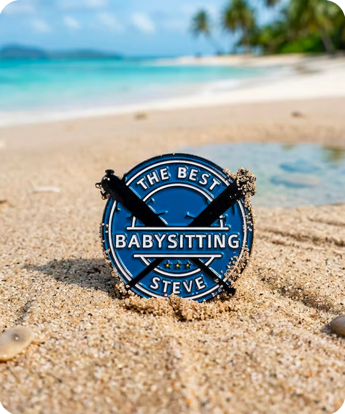 The Best Babysitting Steve Enamel Pin Badge