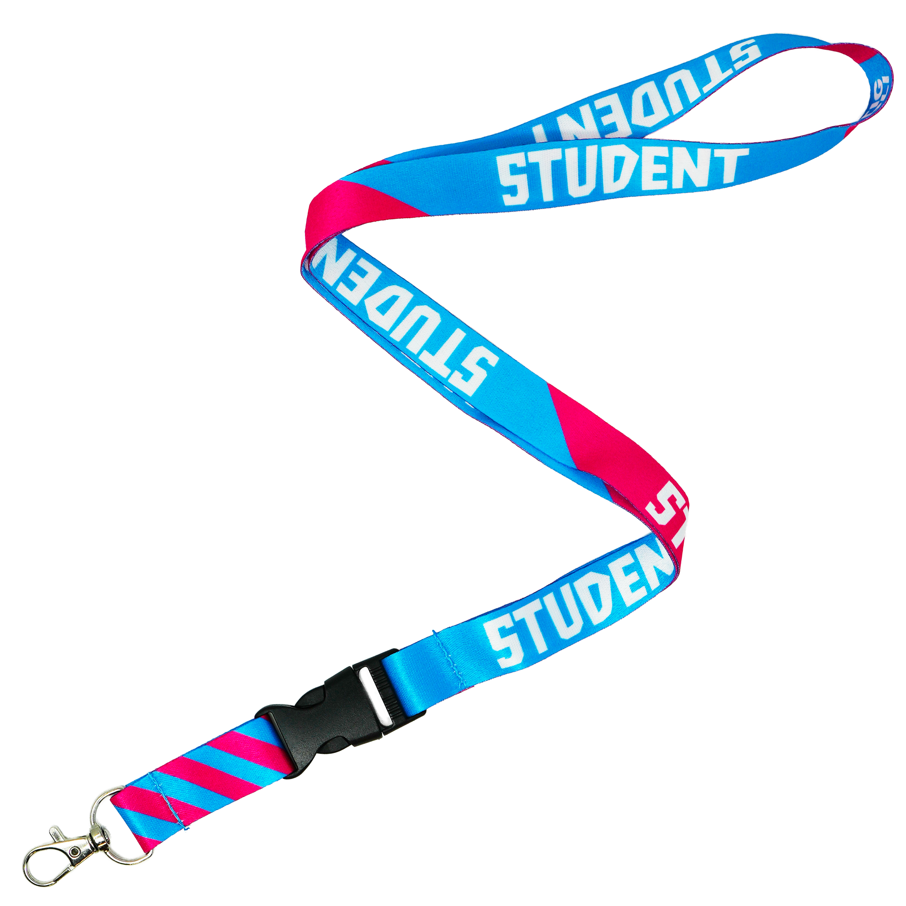 Student Blue & Pink Uni Flag Lanyard Main image