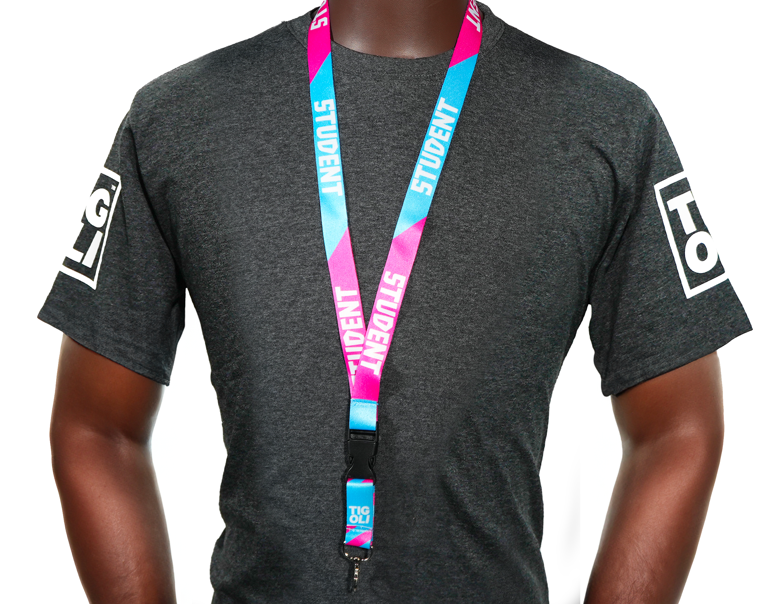 Student Blue & Pink Uni Flag Lanyard