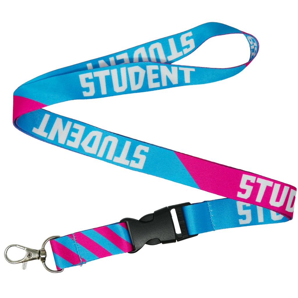 Student Blue & Pink Uni Flag Lanyard