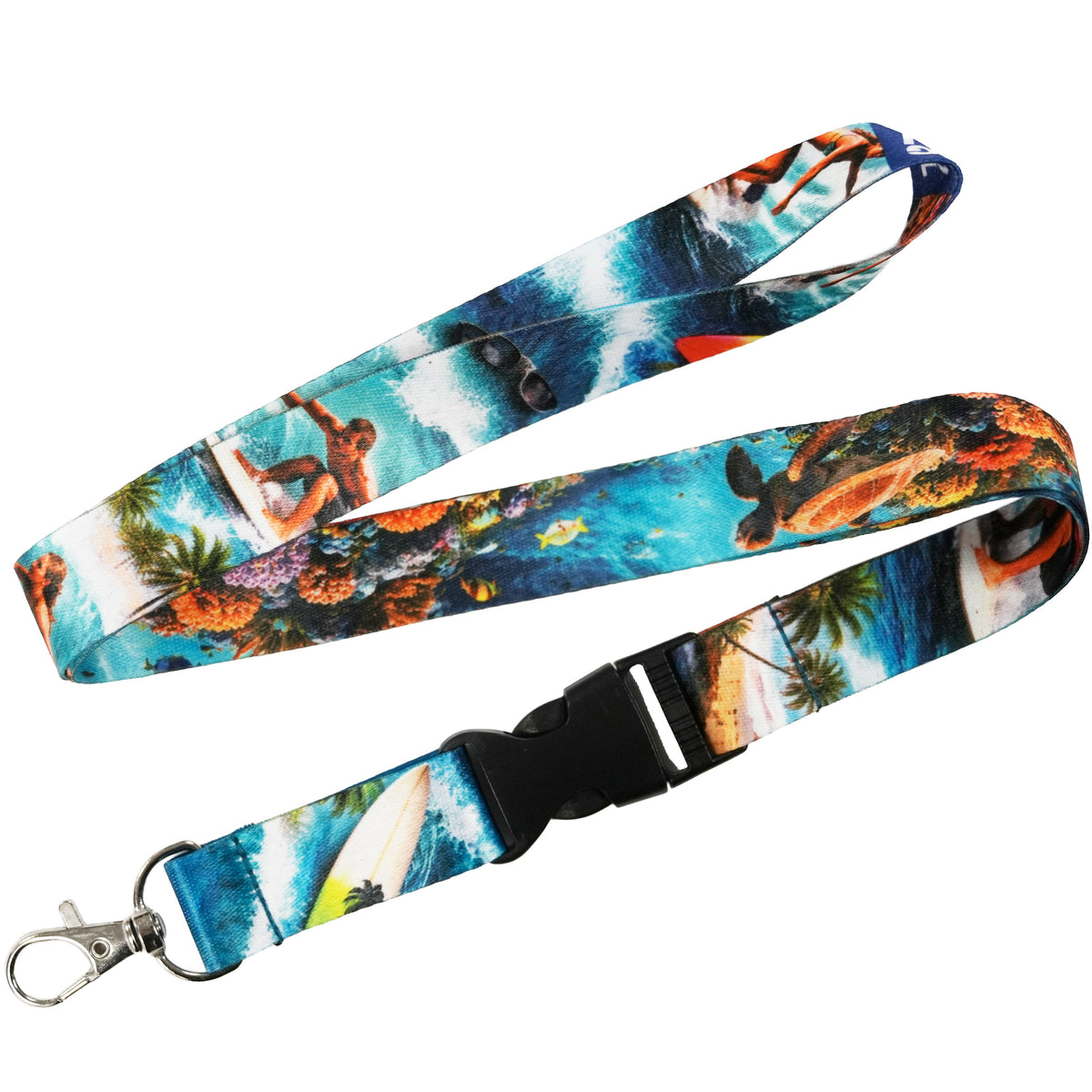 Surfing Ocean Summer Beach Sea Reef Lanyard