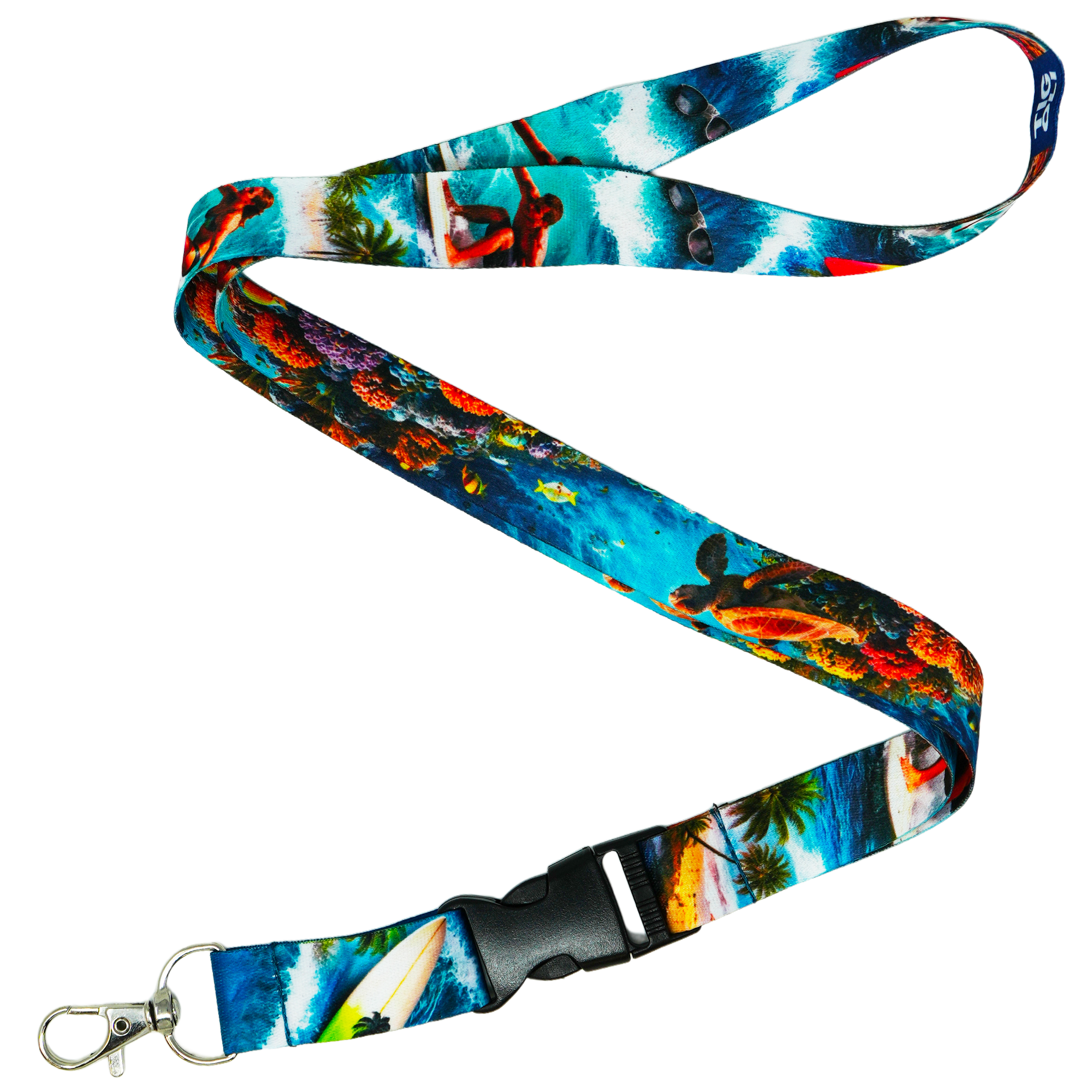 Surfing Ocean Summer Beach Sea Reef Lanyard Imagen principal del producto