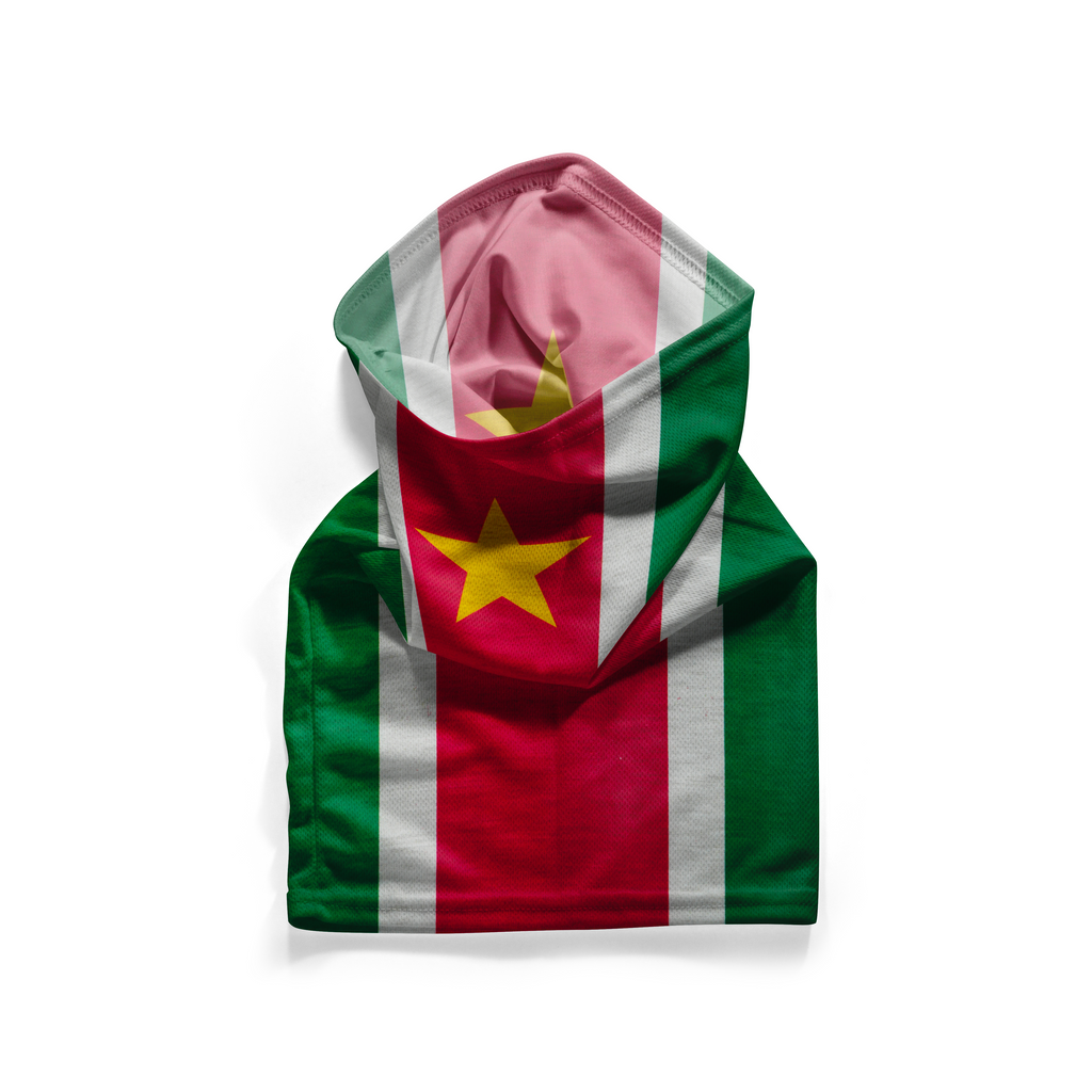 Pasamontañas con la bandera de Surinam – Cubrebocas transpirable tipo braga para el cuello