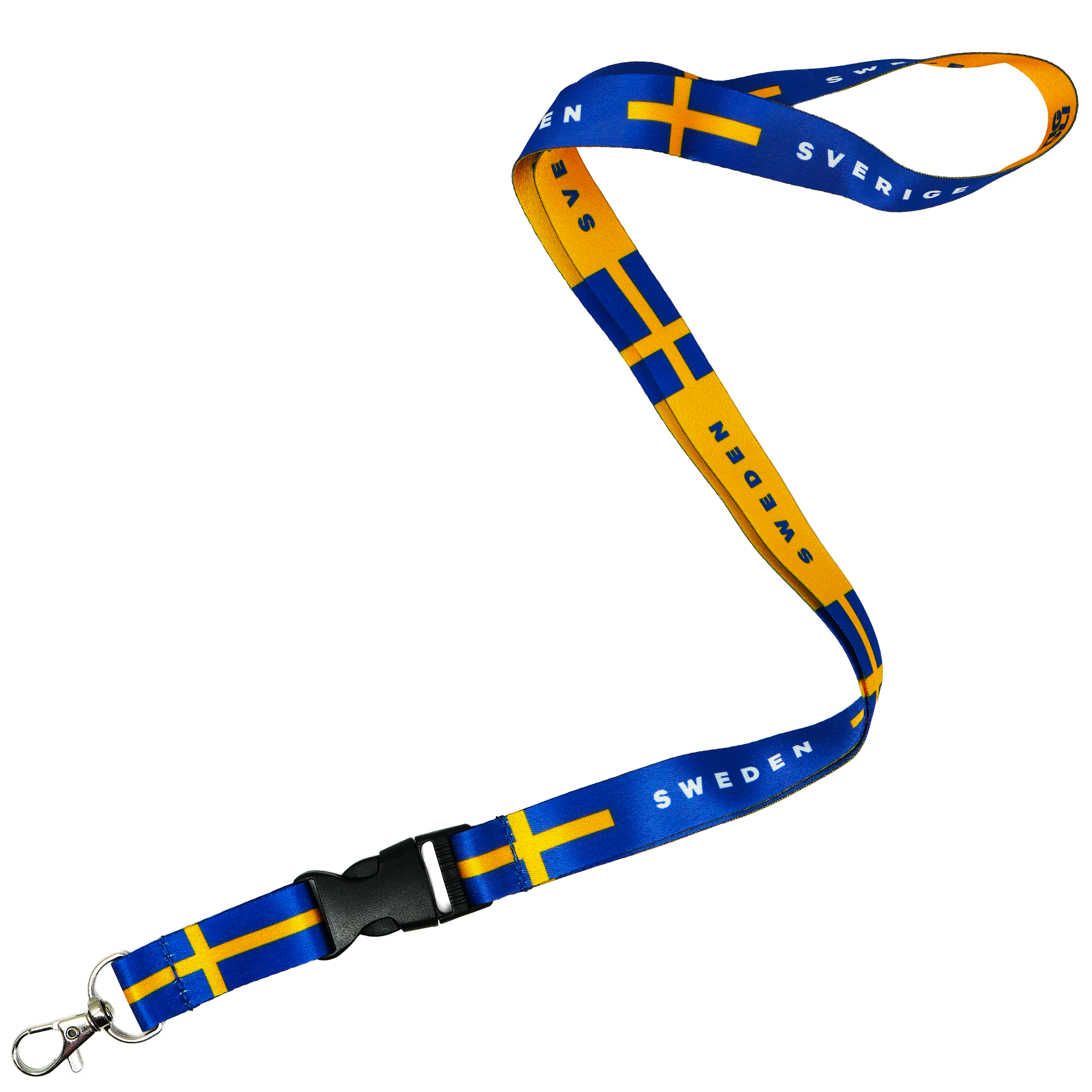 Sweden Flag Blue & Yellow “Sverige” Flag Lanyard Main image