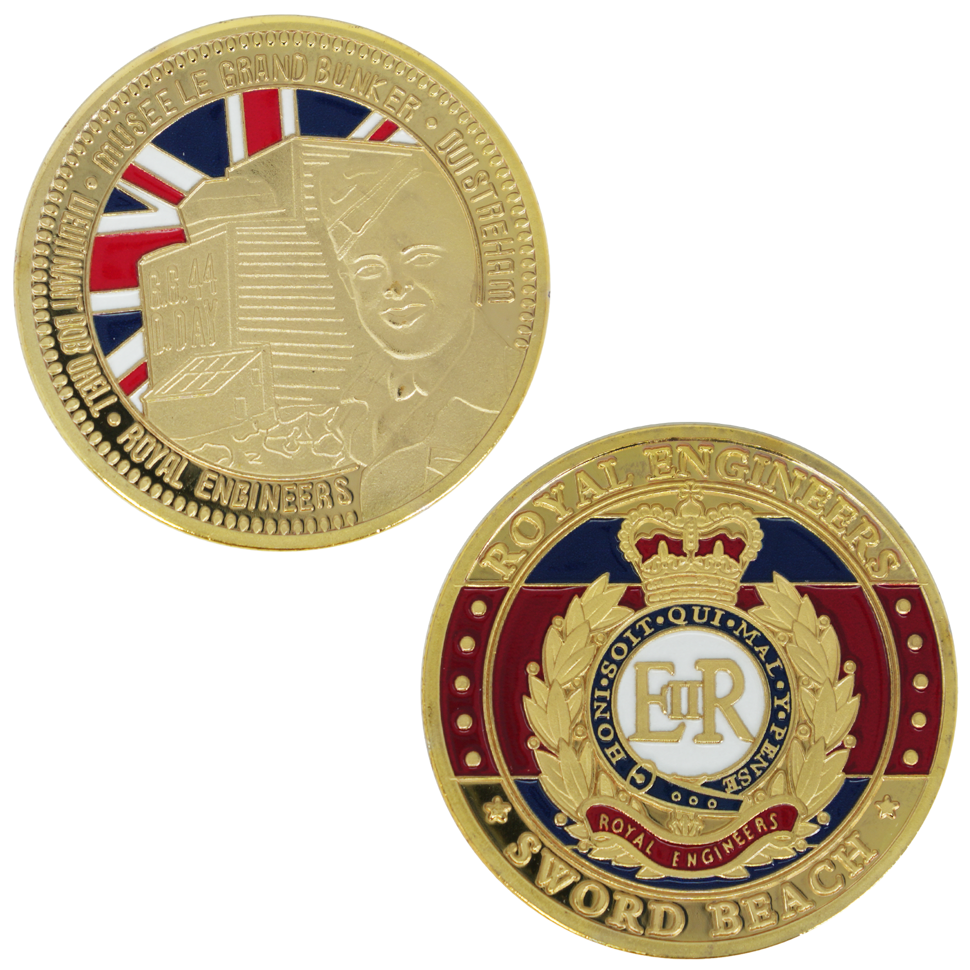 Moneda Conmemorativa del Día D de los Ingenieros Reales – Edición Playa Sword Imagen principal del producto