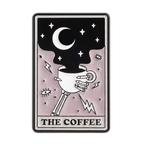 The Coffee Tarot Card Enamel Lapel Pin Badge