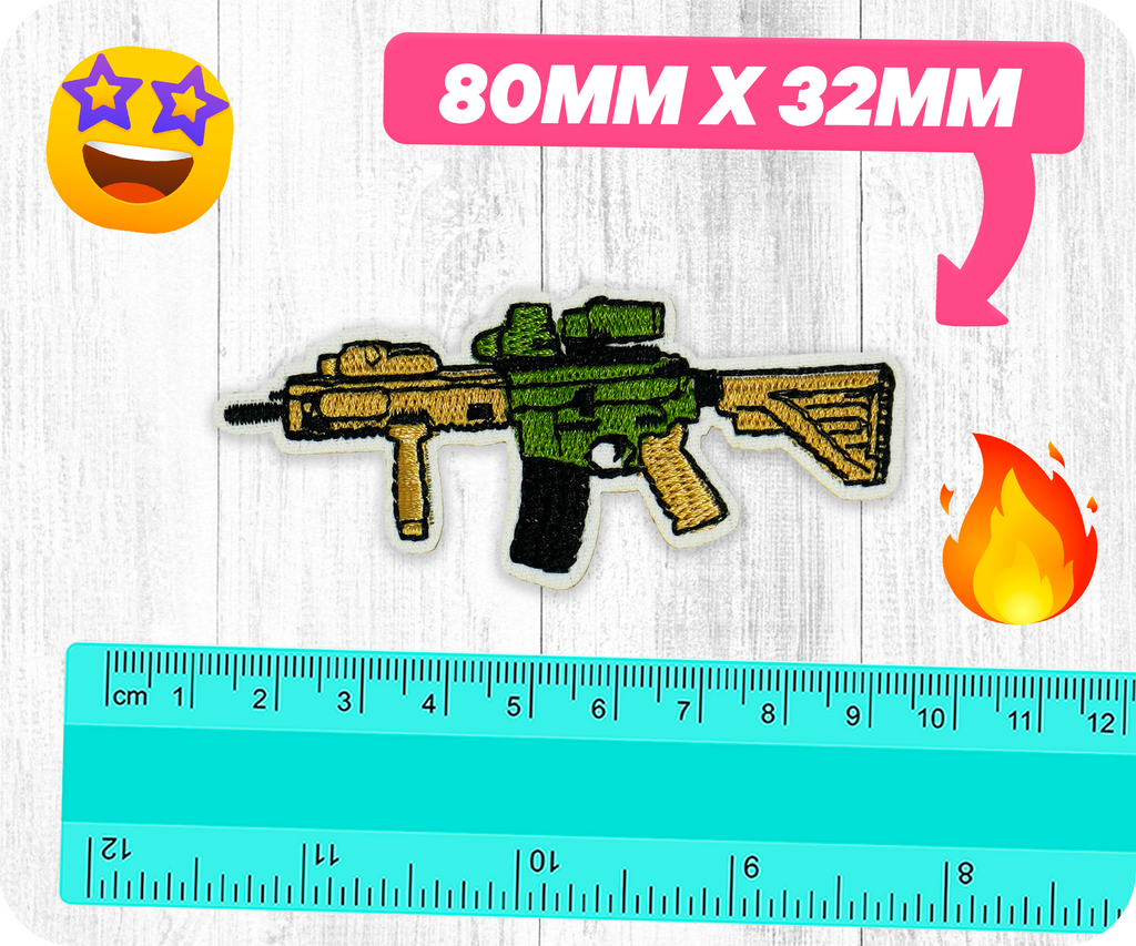 AR-15/M4 Carbine Rifle Gun Iron On Patch (8 x 3.2cm)