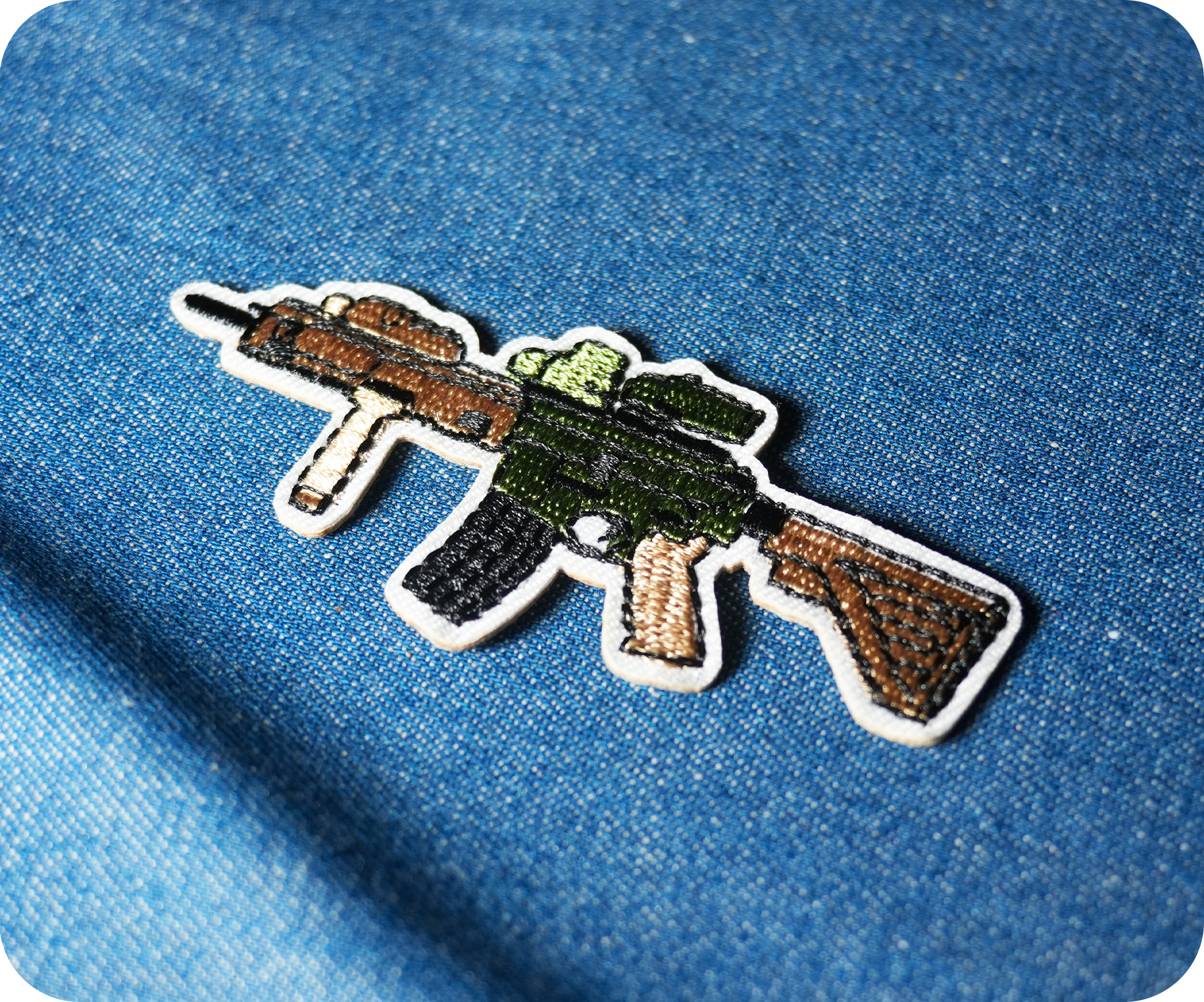 AR-15/M4 Carbine Rifle Gun Iron On Patch (8 x 3.2cm)