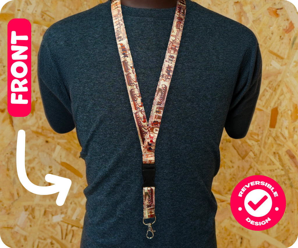 Medieval Tapestry Bayeux Historical Lanyard