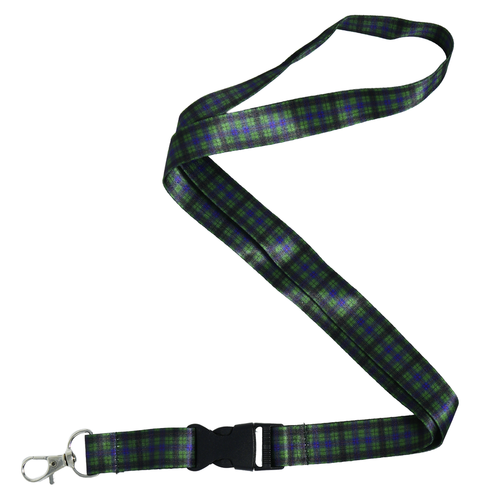 Highland Scottish Tartan Green Lanyard