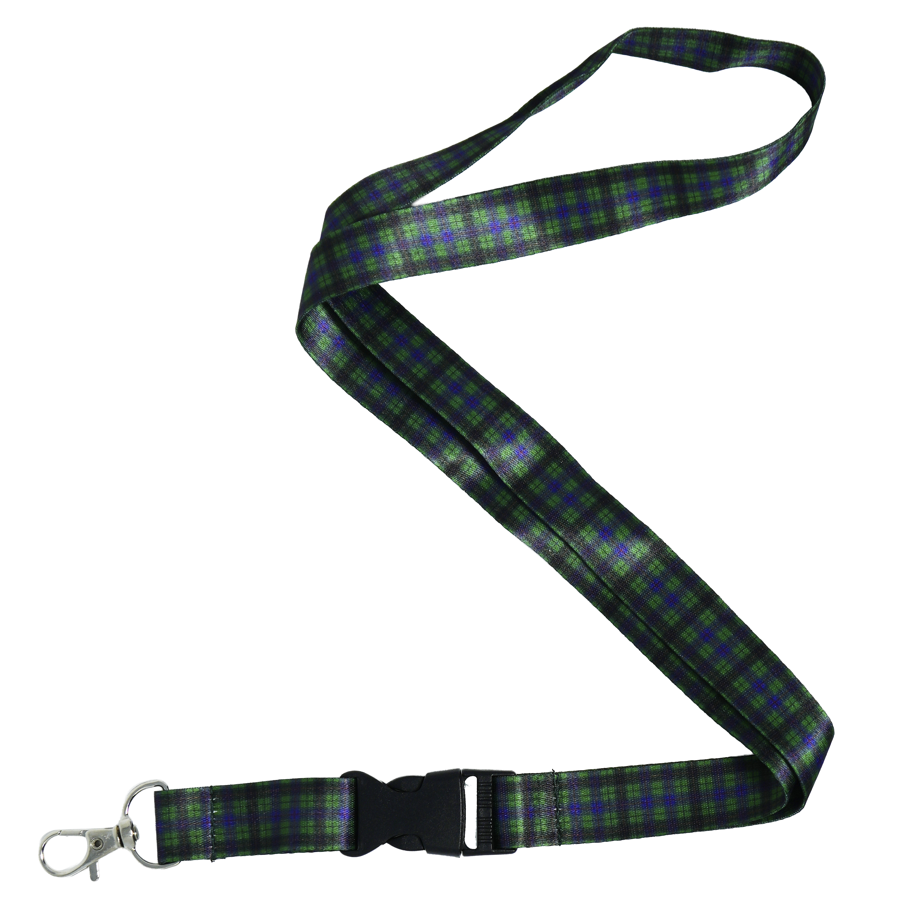 Highland Scottish Tartan Green Lanyard