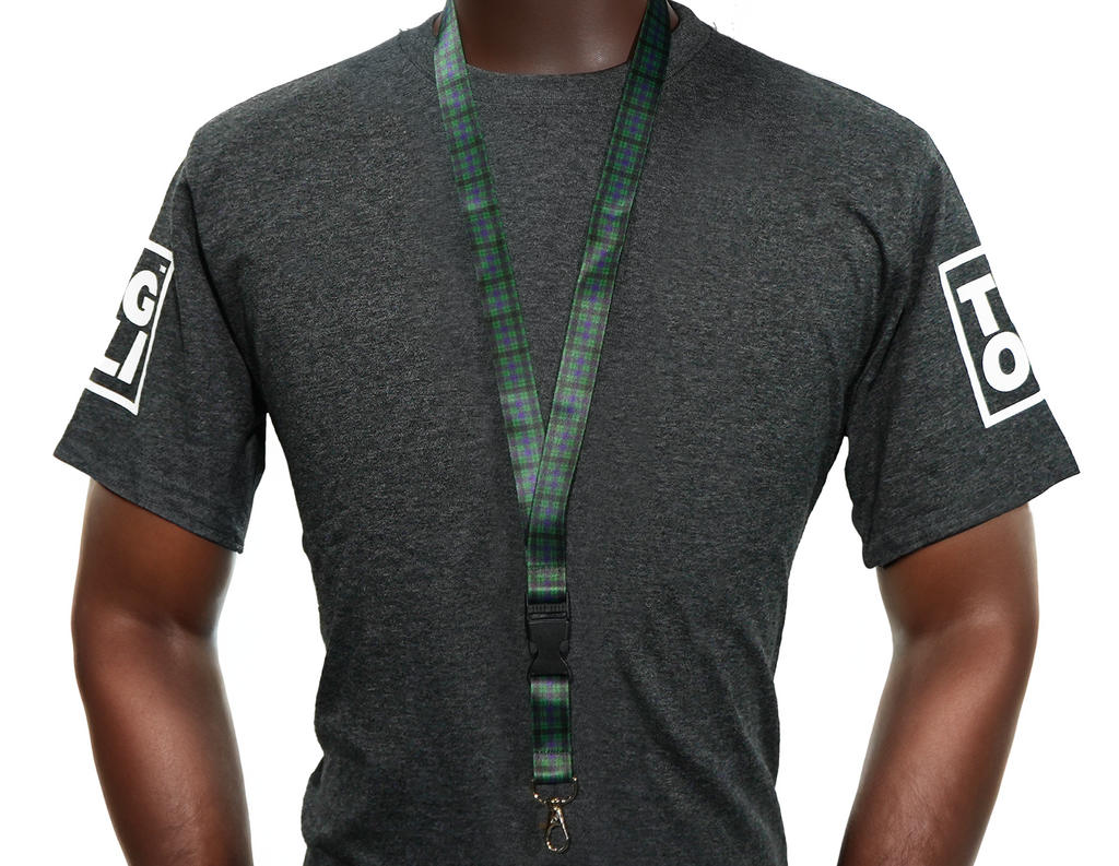 Highland Scottish Tartan Green Lanyard