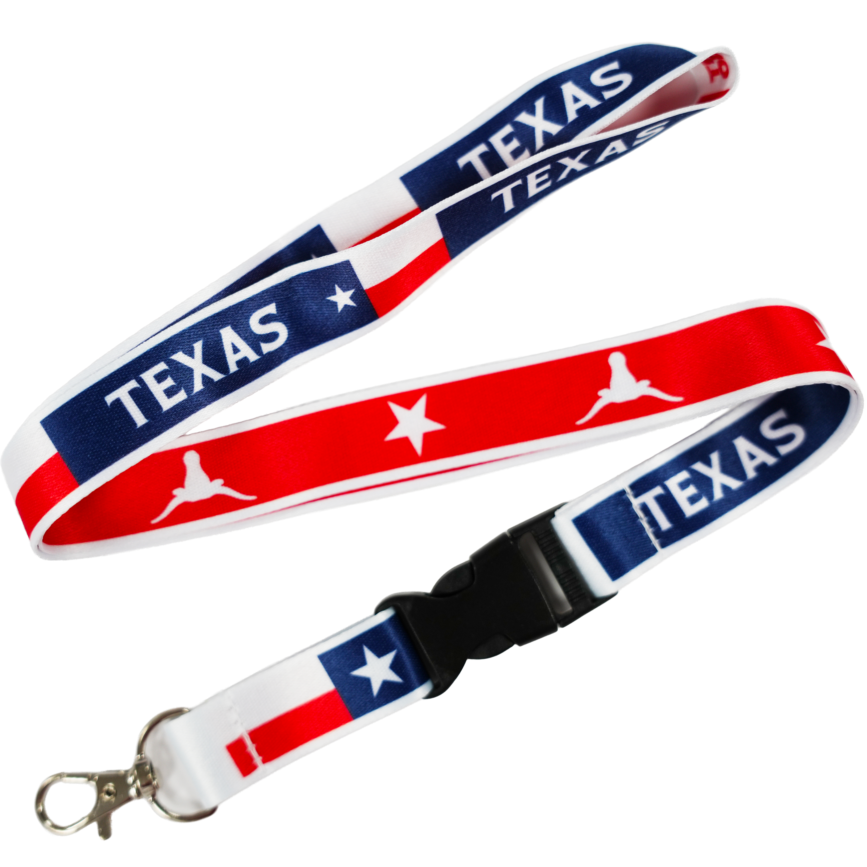 Texas State Flag Lanyard Keychain